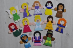 Cute And Fashion Cartoon Disney Princess Felt Finger Puppets For Promotion Gifts